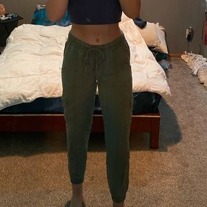 army green joggers